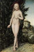 Lucas Cranach Venus stand landscape oil painting artist